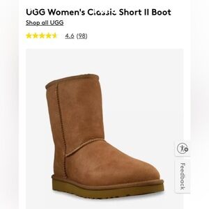 UGG Women's Classic Short II Boot - Chestnut Sz 8
